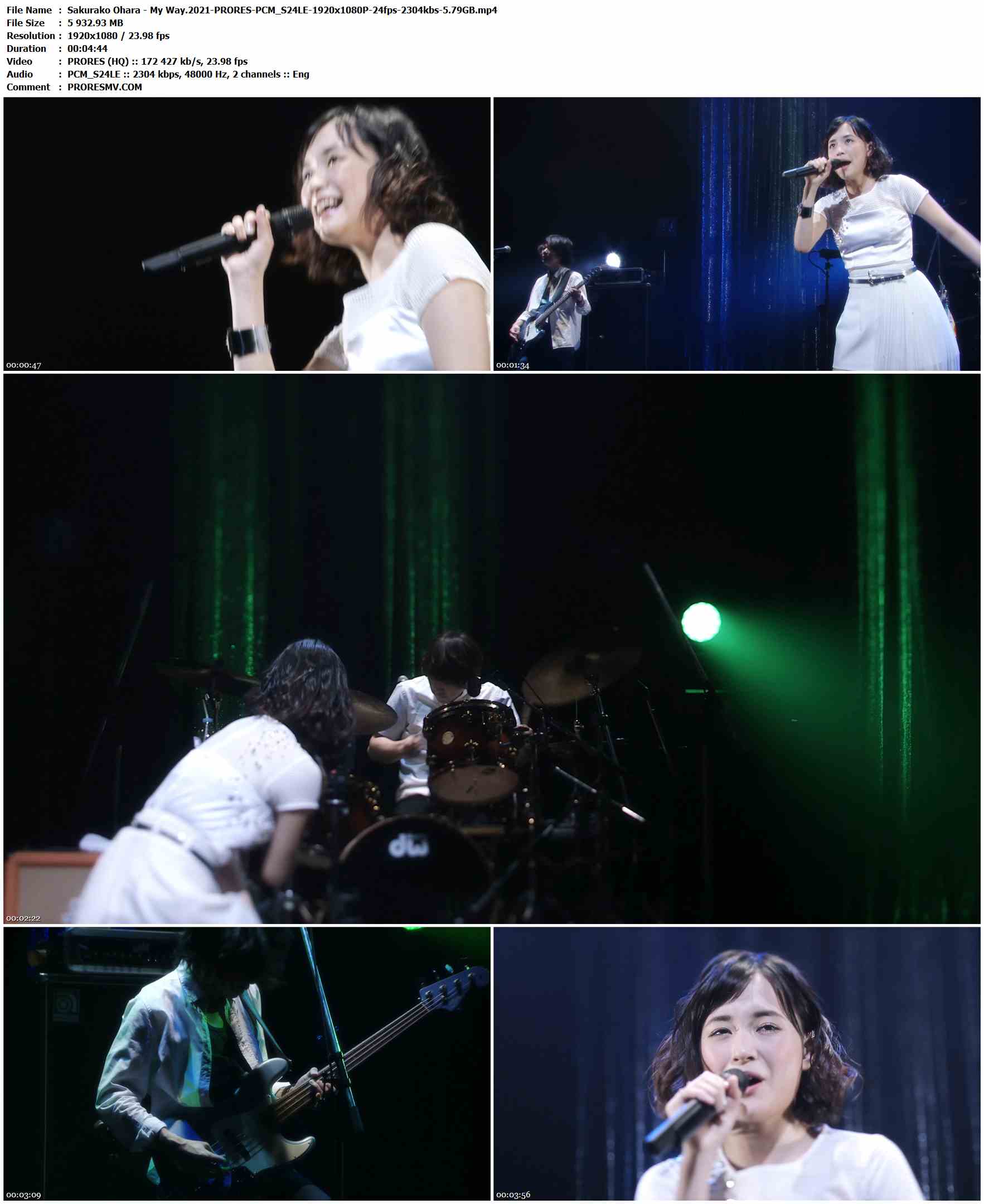 Sakurako Ohara - My Way.2021-PRORES-PCM_S24LE-1920x1080P-24fps-2304kbs-5.79GB官方MV_高清MV